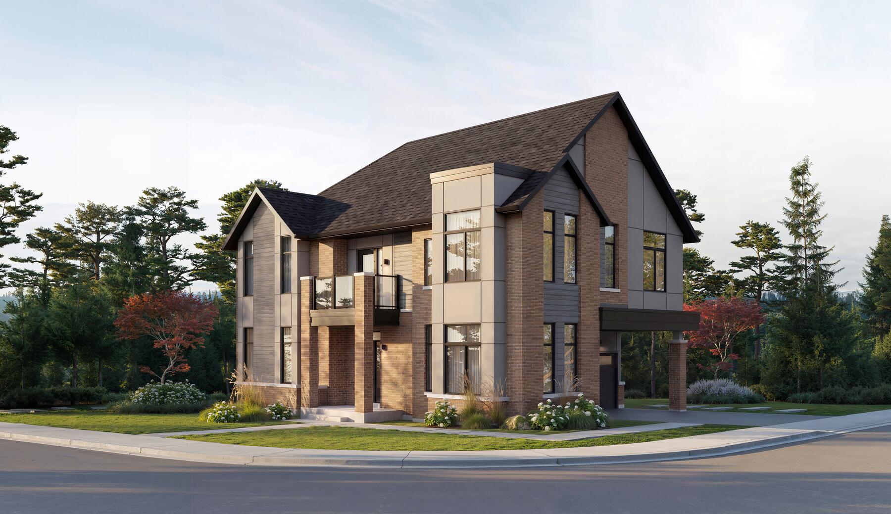 40-foot Collection, The Starling Corner, Elevation B — artist's rendering